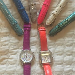 Michele Watches with 6 Interchangeable Bands